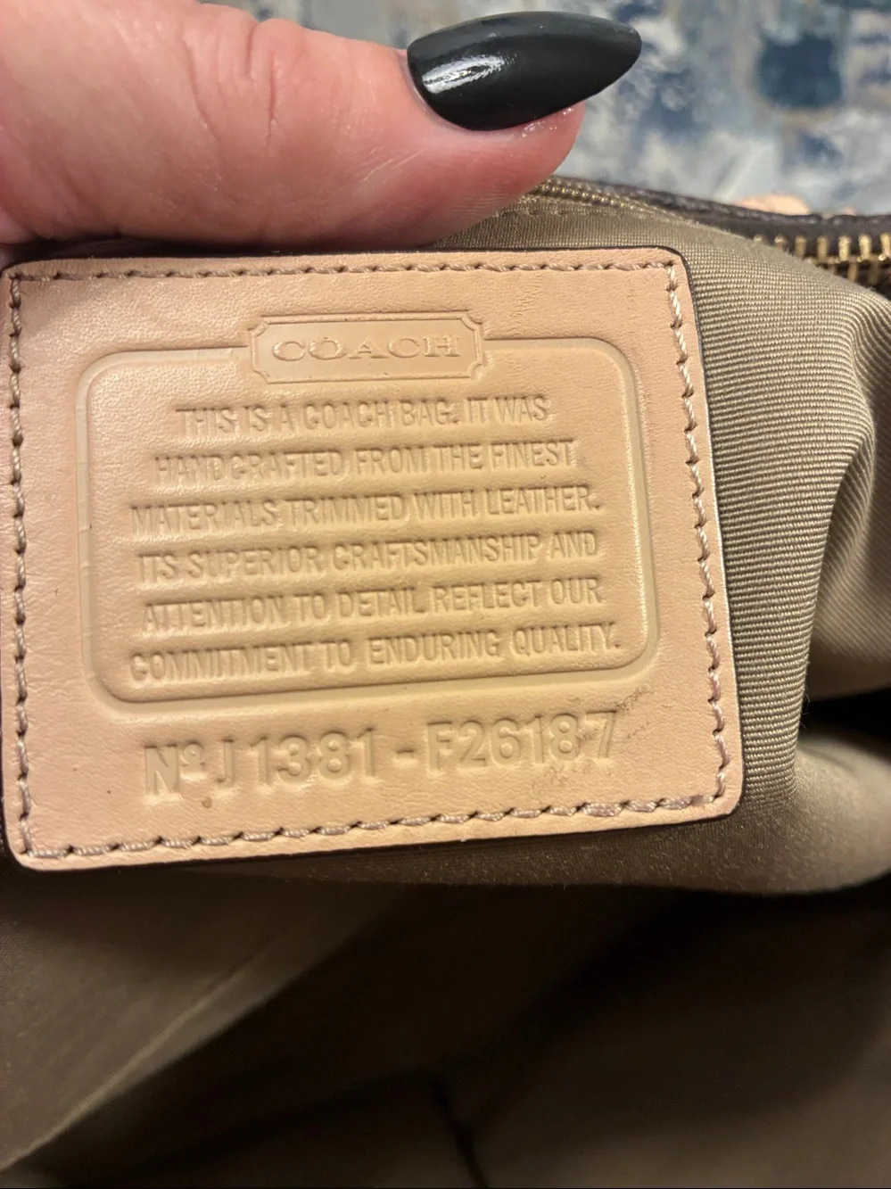 Vintage Coach  Peyton Brown Signature Tote with Cream Trim 2011